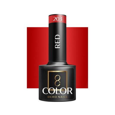 OCHO NAILS hibridinis nagų lakas Red 203, 5 g OCHO NAILS hibridinis nagų lakas Red 203, 5 g