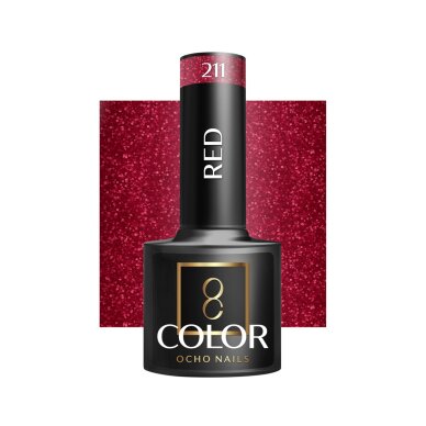 OCHO NAILS hibrīdnagu laka Red 211, 5 g
