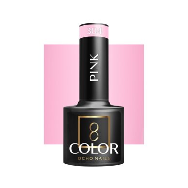OCHO NAILS hibridinis nagų lakas Pink 304, 5 g