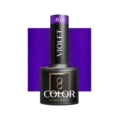 OCHO NAILS hibridinis nagų lakas Violet 404, 5 g OCHO NAILS hibridinis nagų lakas Violet 404, 5 g
