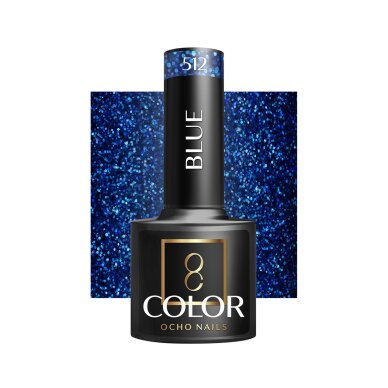 OCHO NAILS Lakier hybrydowy Blue 512, 5 g