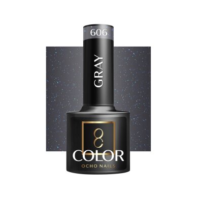 OCHO NAILS Lakier hybrydowy Gray 606, 5 g