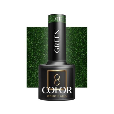 OCHO NAILS Lakier hybrydowy Green 711, 5 g OCHO NAILS Lakier hybrydowy Green 711, 5 g