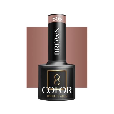 OCHO NAILS Lakier hybrydowy Brown 805, 5 g