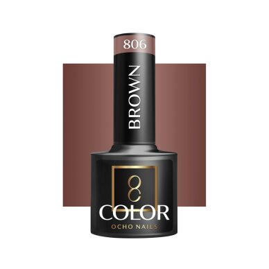 OCHO NAILS Lakier hybrydowy Brown 806, 5 g