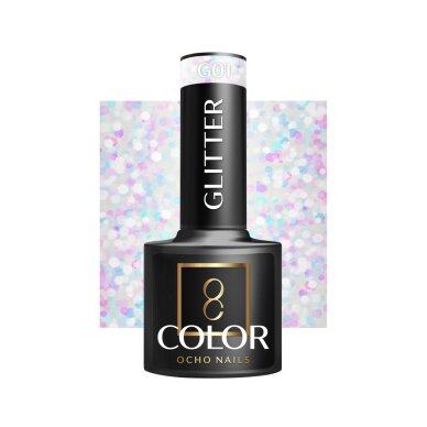 OCHO NAILS Lakier hybrydowy Glitter G01, 5 g OCHO NAILS Lakier hybrydowy Glitter G01, 5 g