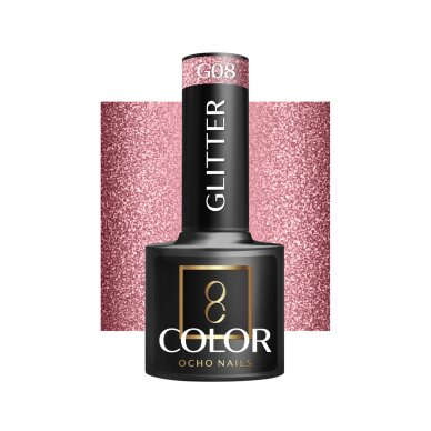 Lakier hybrydowy OCHO NAILS Glitter G08, 5 g Lakier hybrydowy OCHO NAILS Glitter G08, 5 g