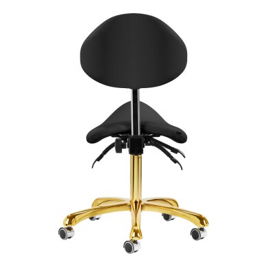 Kosmetologinė meistro kėdutė Giovanni 1004 Gold Black 3
