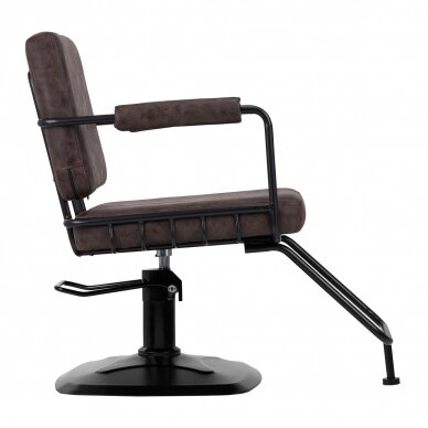 Kampaamotuoli Gabbiano Professional Hairdressing Chair Katania Loft Old Leather Dark Brown 1
