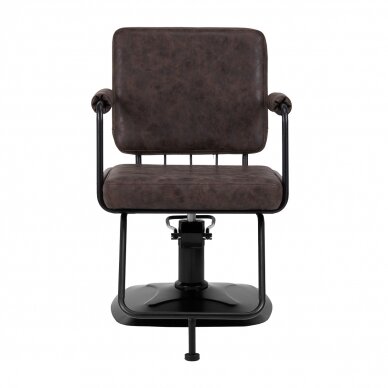 Hairdressing chair Gabbiano Professional Hairdressing Chair Katania Loft Old Leather Dark Brown 2