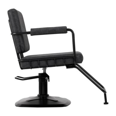 Juuksuritool Gabbiano Professional Hairdressing Chair Katania Loft Old Leather Black 1 Juuksuritool Gabbiano Professional Hairdressing Chair Katania Loft Old Leather Black 1