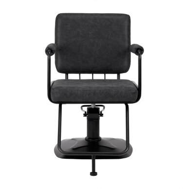 Kampaamotuoli Gabbiano Professional Hairdressing Chair Katania Loft Old Leather Black 2
