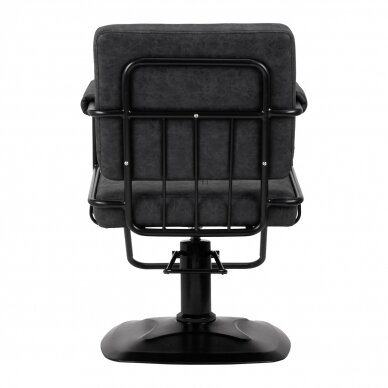 Kampaamotuoli Gabbiano Professional Hairdressing Chair Katania Loft Old Leather Black 3