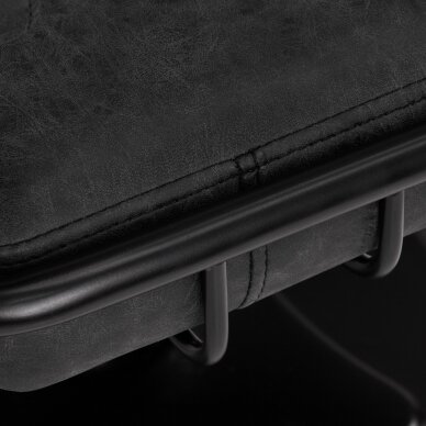 Kampaamotuoli Gabbiano Professional Hairdressing Chair Katania Loft Old Leather Black 6