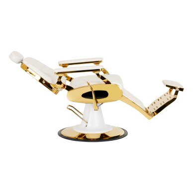Parturituoli Barber Chair Gabbiano Francesco Gold White 4