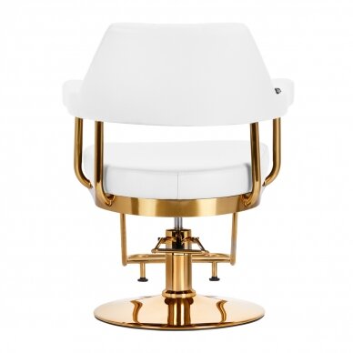 Frizieru krēsls Gabbiano Professional Hairdressing Chair Granada Gold White 2
