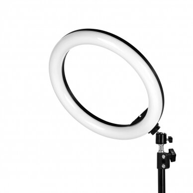 Kosmetologinė LED lempa makiažui su stovu GLOW RING RGB LIGHT 13" 10W 10
