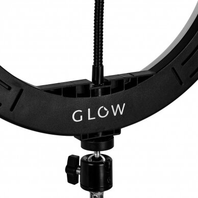 Kosmetologinė LED lempa makiažui su stovu GLOW RING RGB LIGHT 13" 10W 13
