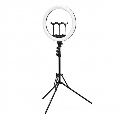 Kosmetologinė LED lempa makiažui su stovu GLOW RING LIGHT 18" 45W