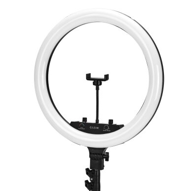 Kosmetologinė LED lempa makiažui su stovu GLOW RING LIGHT 18" 45W 3