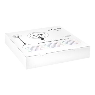 Kosmetologian LED-meikkilamppu jalustalla GLOW RING LIGHT 18" 45W 9