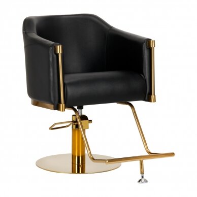 Kampaamotuoli Gabbiano Professional Hairdressing Chair Burgos Gold Black