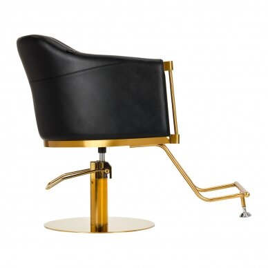 Kampaamotuoli Gabbiano Professional Hairdressing Chair Burgos Gold Black 1