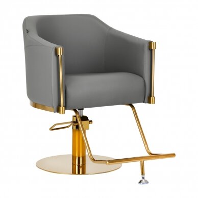 Fotel fryzjerski Gabbiano Professional Hairdressing Chair Burgos Gold Grey