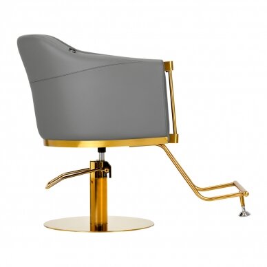 Fotel fryzjerski Gabbiano Professional Hairdressing Chair Burgos Gold Grey 1