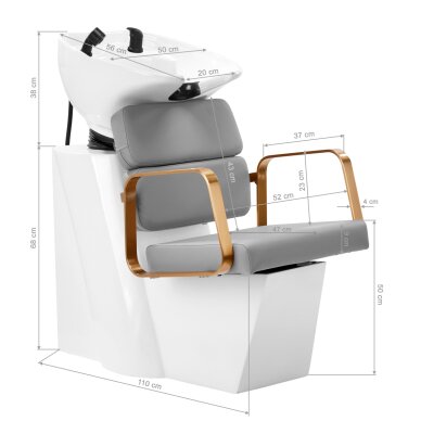 Hairdressing salon sink Gabbiano Porto Gold Grey 10 Hairdressing salon sink Gabbiano Porto Gold Grey 10