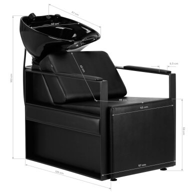 Hairdressing salon sink Gabbiano Modena Black 13 Hairdressing salon sink Gabbiano Modena Black 13