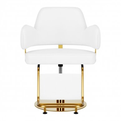 Hairdressing chair Gabbiano Professional Hairdressing Chair Linz Gold White 1