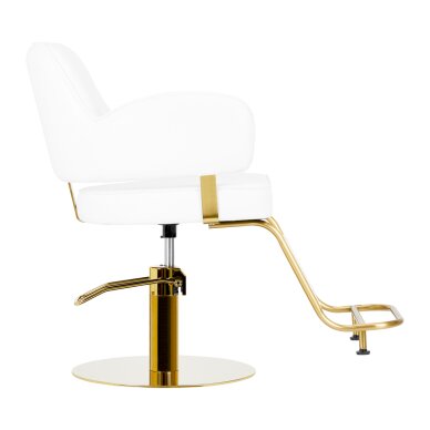 Парикмахерское кресло Gabbiano Professional Hairdressing Chair Linz Gold White 3 Парикмахерское кресло Gabbiano Professional Hairdressing Chair Linz Gold White 3