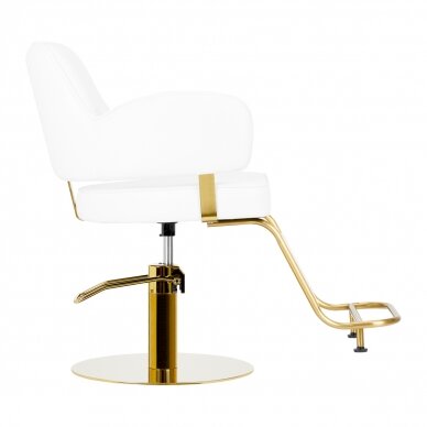 Juuksuritool Gabbiano Professional Hairdressing Chair Linz Gold White 3
