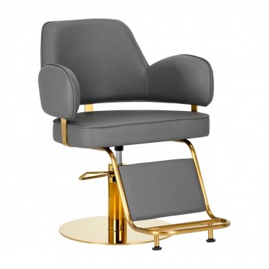 Friseurstuhl Gabbiano Professional Hairdressing Chair Linz Gold Grey
