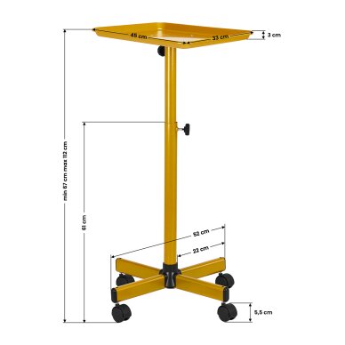Kosmetologivaunu Gabbiano Novus Gold 4