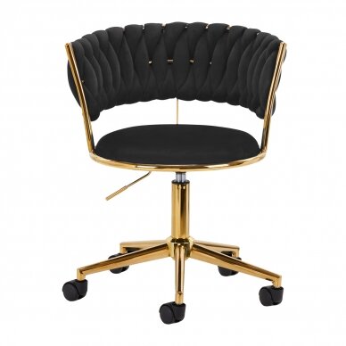 Офисный стул на колесиках 4Rico QS-GW01G Velvet Black 1