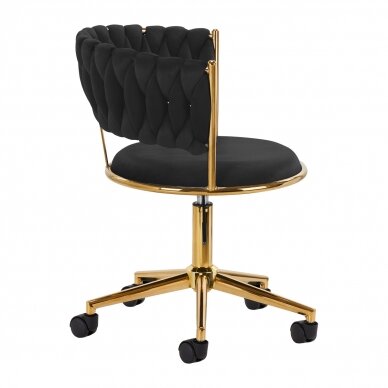 Biuro kėdė su ratukais 4Rico QS-GW01G Velvet Black 2
