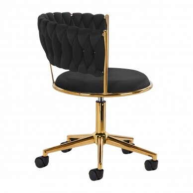Krzesło biurowe na kółkach 4Rico QS-GW01G Velvet Black 2