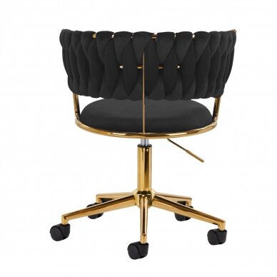 Biuro kėdė su ratukais 4Rico QS-GW01G Velvet Black 3