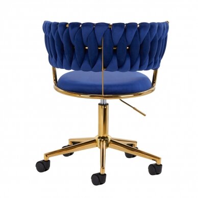 Biroja krēsls ar riteņiem 4Rico QS-GW01G Velvet Blue 3