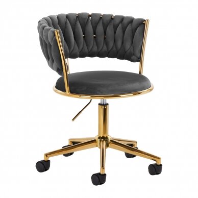 Biuro kėdė su ratukais 4Rico QS-GW01G Velvet Grey