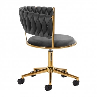 Biuro kėdė su ratukais 4Rico QS-GW01G Velvet Grey 2