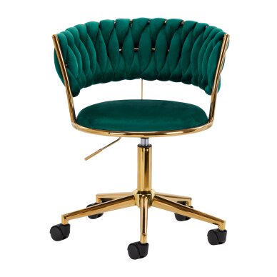 Office chair with wheels 4Rico QS-GW01G Velvet Green 1 Office chair with wheels 4Rico QS-GW01G Velvet Green 1