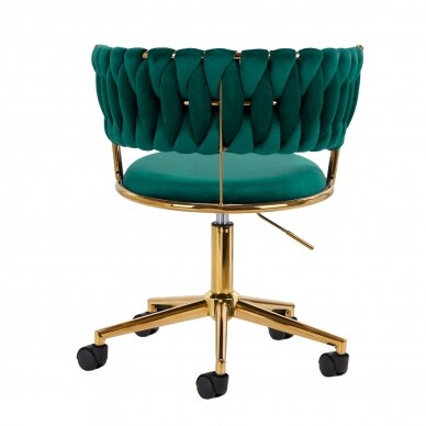 Krzesło biurowe na kółkach 4Rico QS-GW01G Velvet Green 3