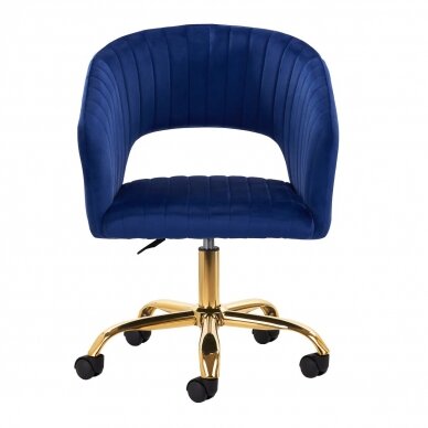 Krzesło biurowe na kółkach 4Rico QS-OF212G Velvet Blue 1