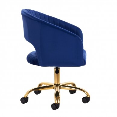 Krzesło biurowe na kółkach 4Rico QS-OF212G Velvet Blue 2