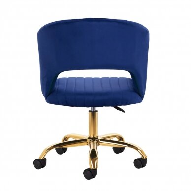 Krzesło biurowe na kółkach 4Rico QS-OF212G Velvet Blue 3