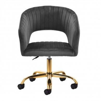 Biuro kėdė su ratukais 4Rico QS-OF212G Velvet Grey 1