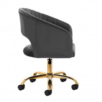 Biuro kėdė su ratukais 4Rico QS-OF212G Velvet Grey 2